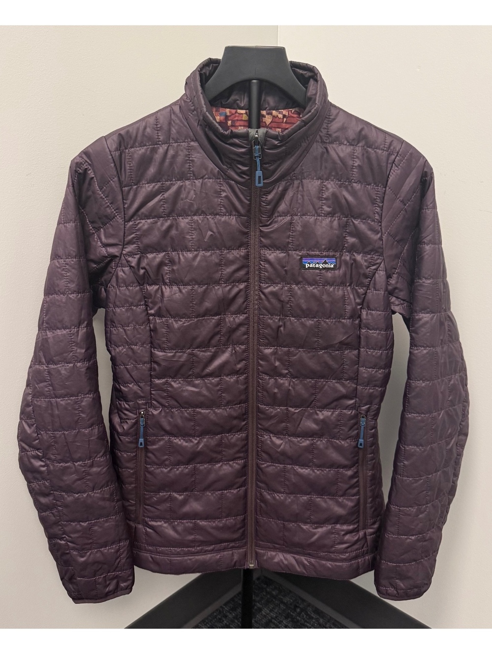 Patagonia Women’s Size Small Nano Puff Obsidian Plum Purple Full Zip Jacket!